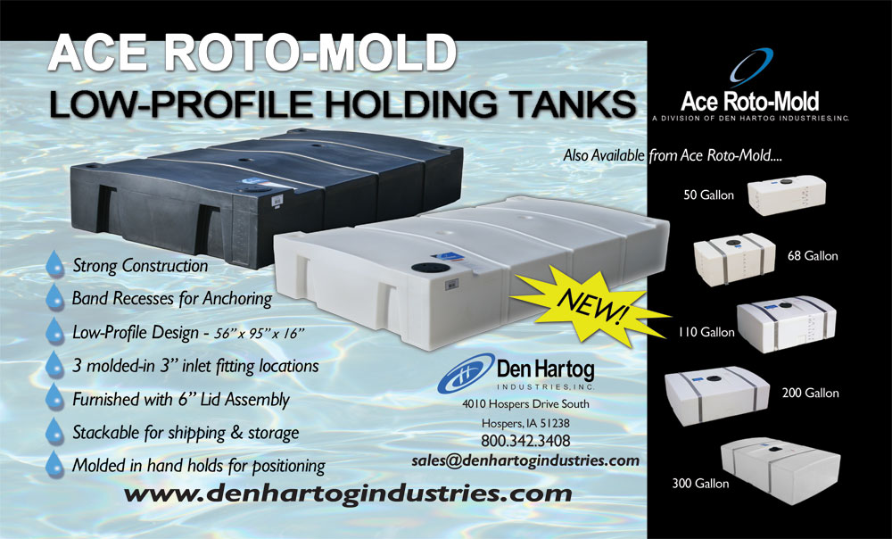 New 300 Gallon Low Profile Holding Tank.